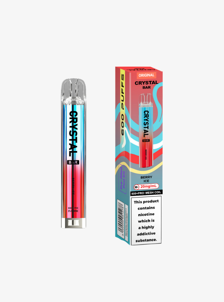 Crystal Bar | Prefilled Pod Kit | Berry Ice | 600 Puffs| Pack Of 10-1