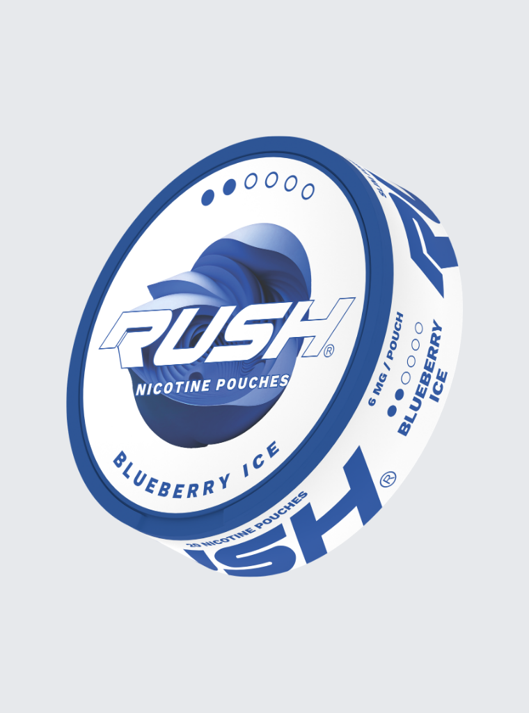 RUSH | Blueberry Ice | Nic Pouches | Light 6mg