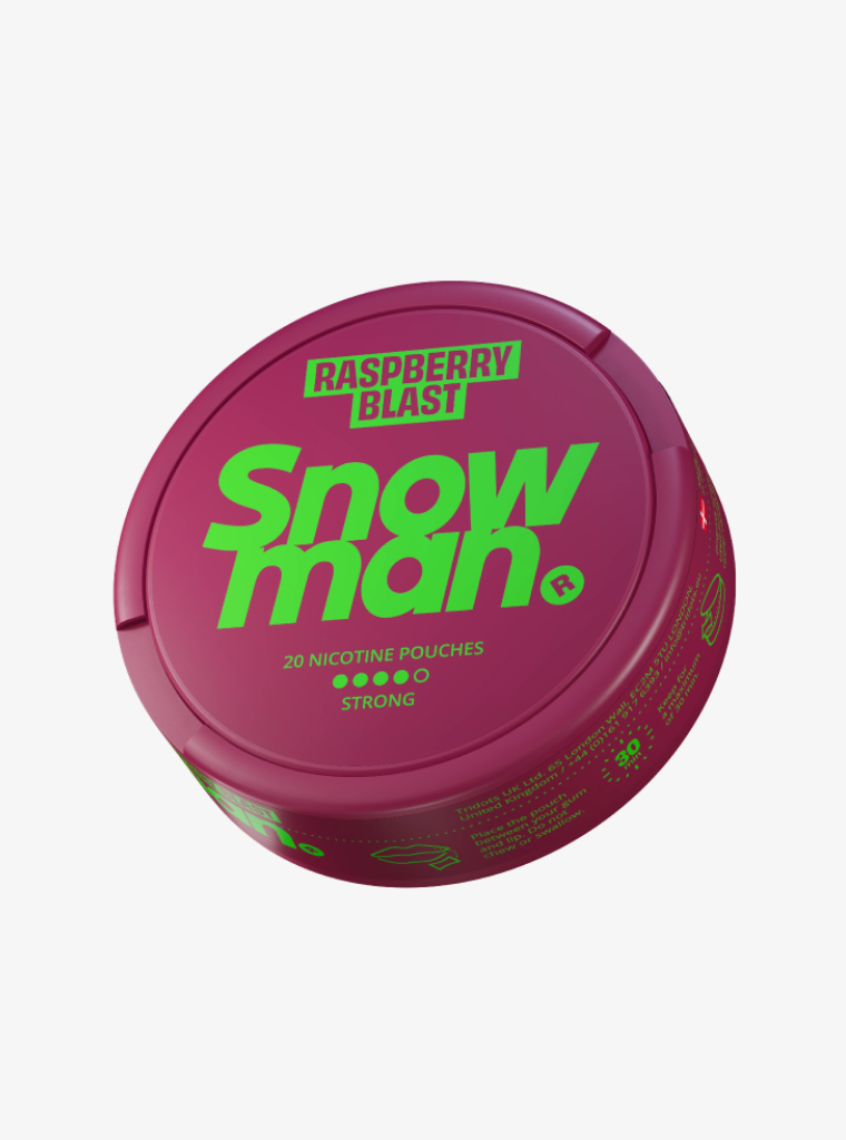 Snowman | Raspberry Blast | Nic Pouches | Strong 12mg